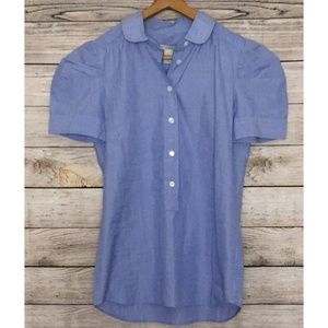 NWT J Crew Light Blue Blouse With Buttons